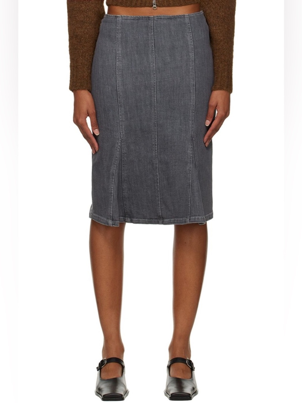 Paloma Wool Gray Cinnamon Midi Skirt
